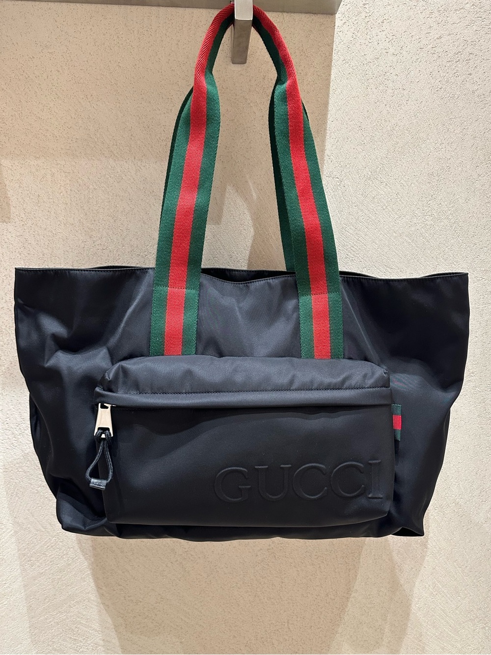💯%Authentic! Brand New! Gucci LARGE TOTE BAG WITH GUCCI LOGO in Black